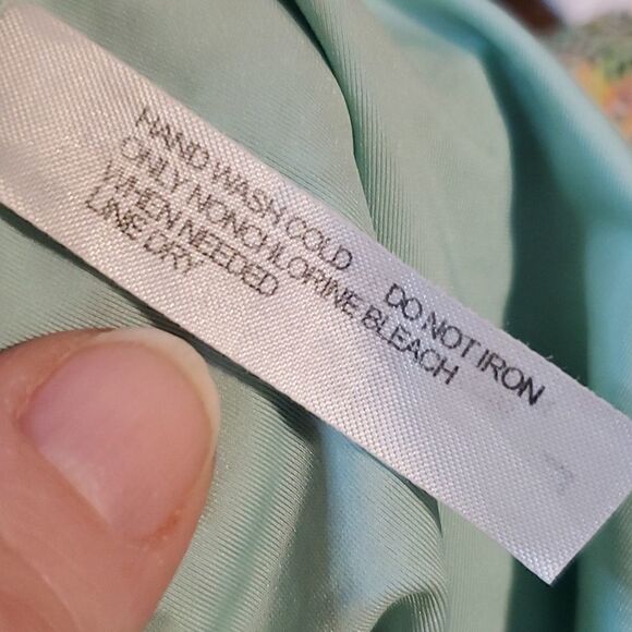 NANETTE Lepore Yellow Paisley Flounce Bikini Swim Swimsuit Large - Picture 5 of 6